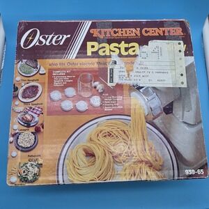 1983 Oster Kitchen Center Pasta Accessory Kit 939-65 Fits Oster Grinder NOS